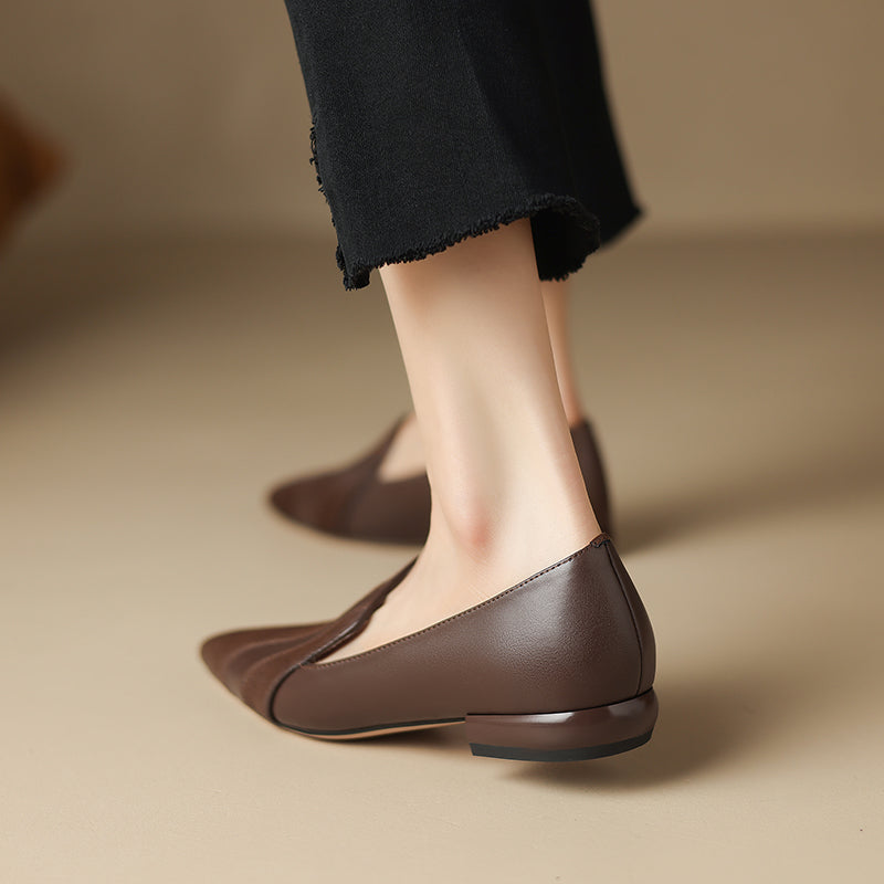 Klara Genuine Leather Flats  Liora Lane Boutique