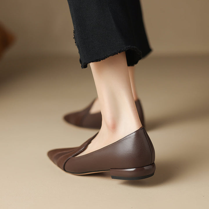 Klara Genuine Leather Flats  Liora Lane Boutique