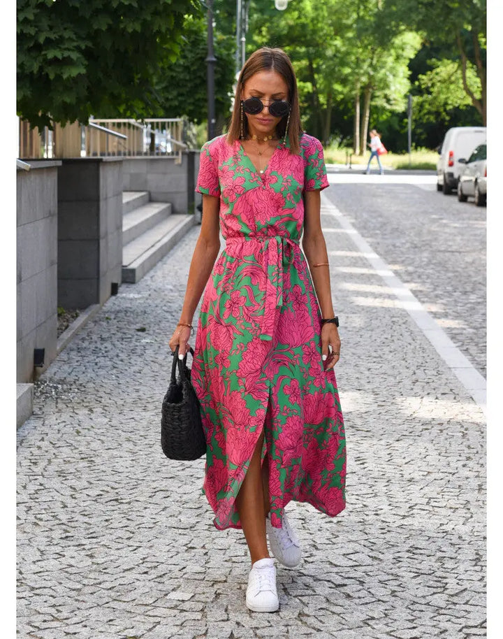 Vibrant Garden Wrap Maxi Dress Jasmine's Boutique Australia