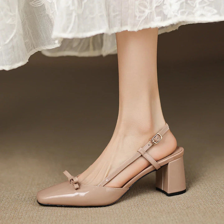 Melani Genuine Leather Heels  Liora Lane Boutique