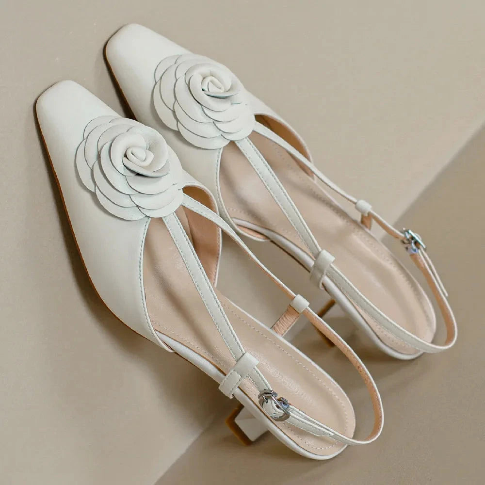 Roselle Genuine Leather Slingbacks  Liora Lane Boutique