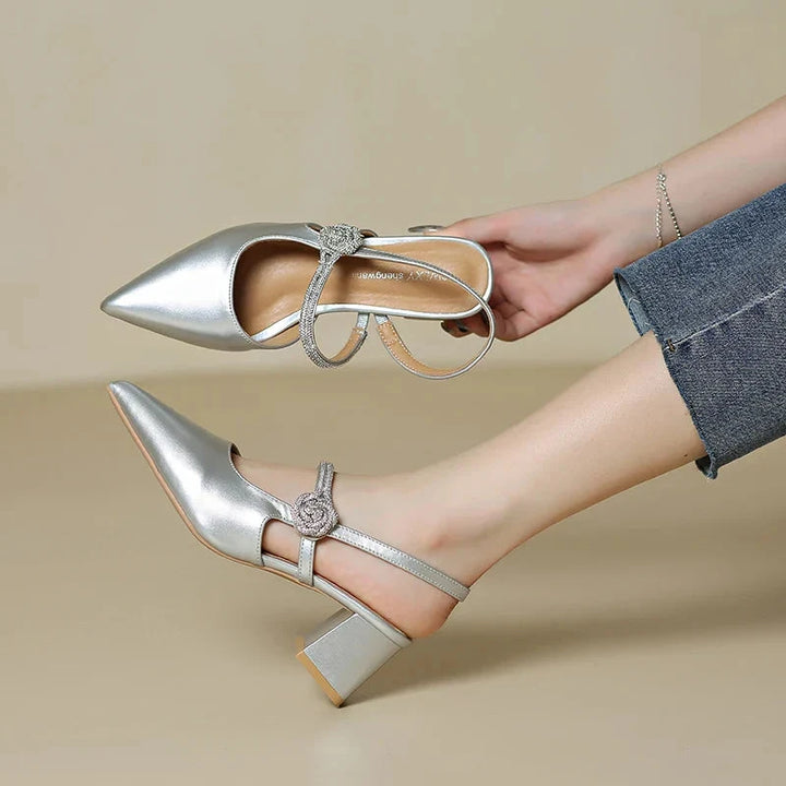 Selvia Heels  Liora Lane Boutique  Silver / 8.5 59.99
