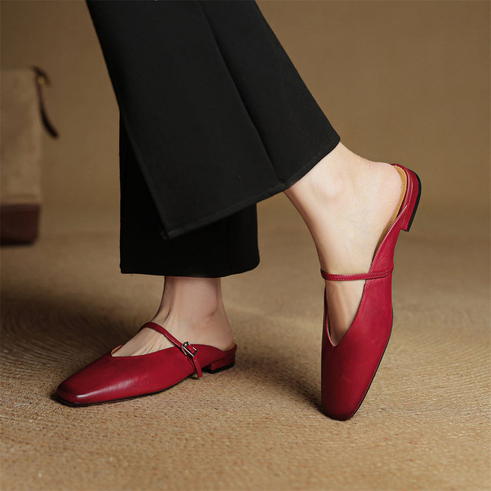 Miral Genuine Leather Mules  Liora Lane Boutique