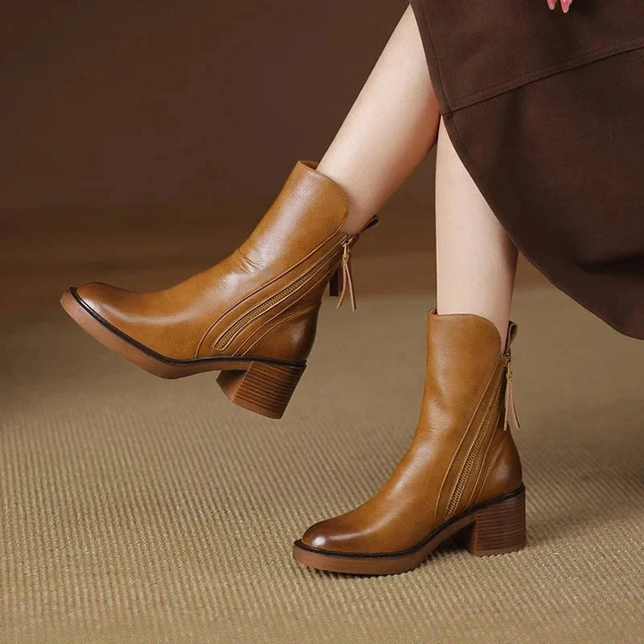 Grazia Ankle Boots  Liora Lane Boutique  Brown / 9 59.99