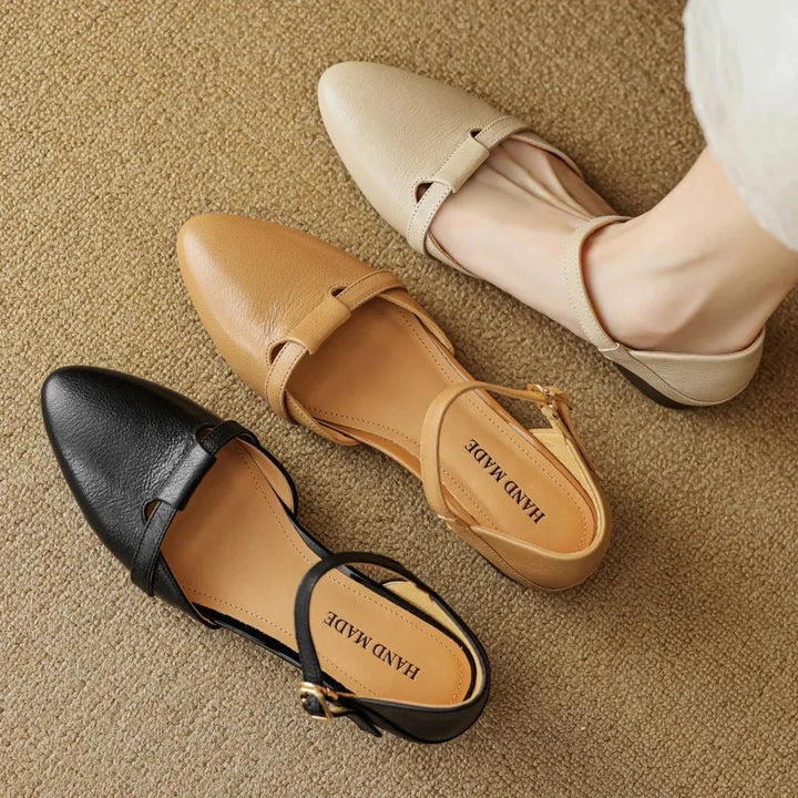 Laney Genuine Leather Heels  Liora Lane Boutique