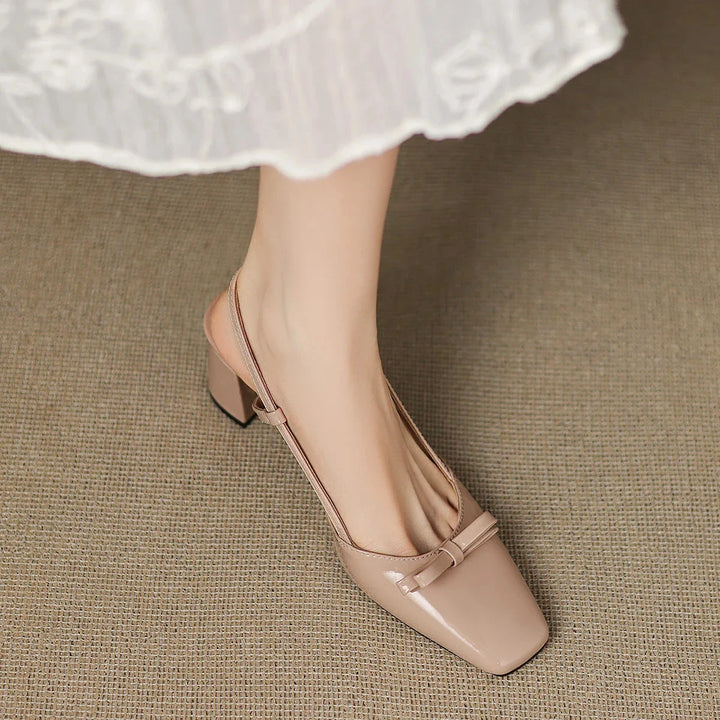 Melani Genuine Leather Heels  Liora Lane Boutique  Nude / 11.5 119.99