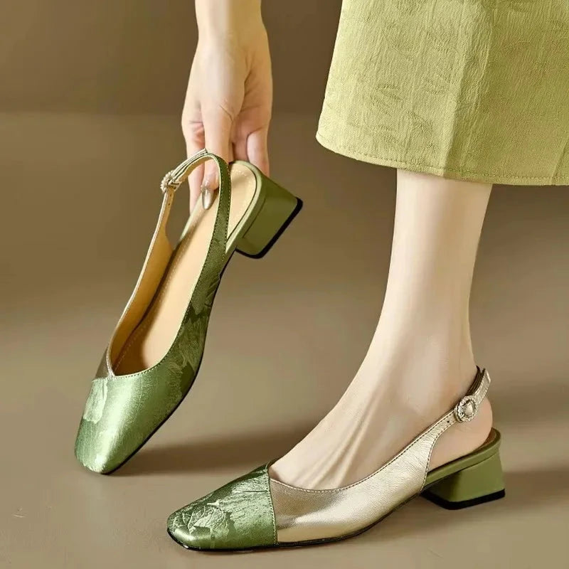 Keli Slingback Pump  Liora Lane Boutique  Green / 8.5 99.99