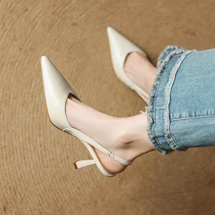 Fauna Genuine Leather Slingbacks  Liora Lane Boutique