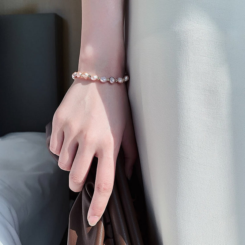 Pink Pearls in Gold Bracelet Jasmine's Boutique Australia