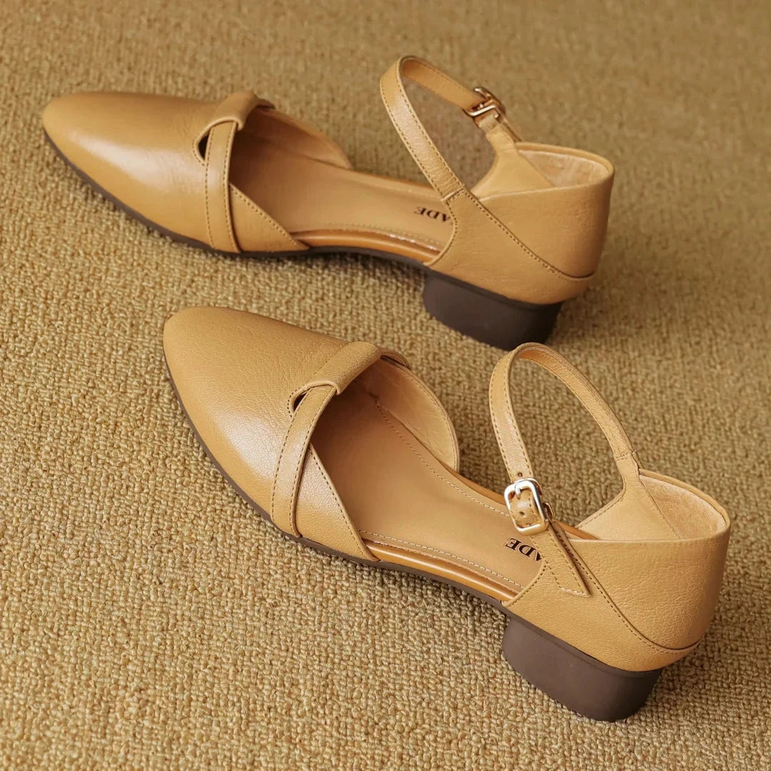 Laney Genuine Leather Heels  Liora Lane Boutique