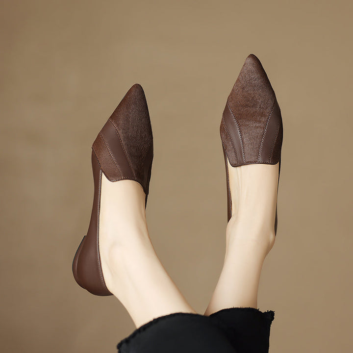 Klara Genuine Leather Flats  Liora Lane Boutique