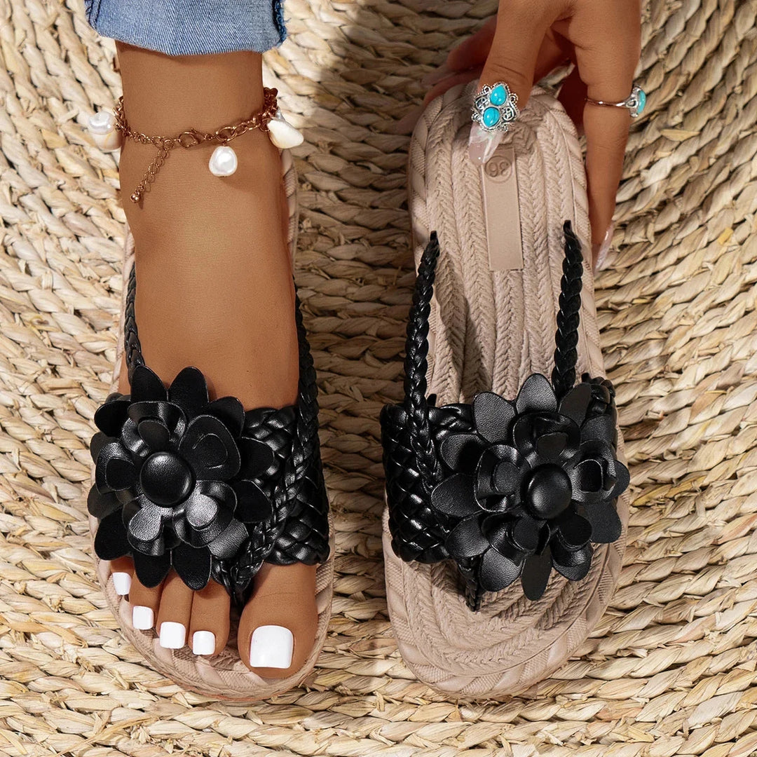 Floria Flip Flops  Liora Lane Boutique  Black / 12.5 29.99