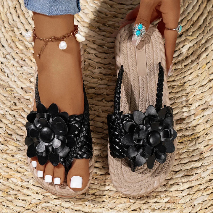 Floria Flip Flops  Liora Lane Boutique  Black / 12.5 29.99