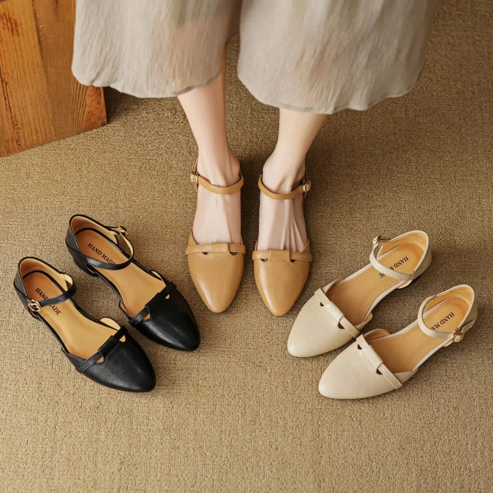 Laney Genuine Leather Heels  Liora Lane Boutique