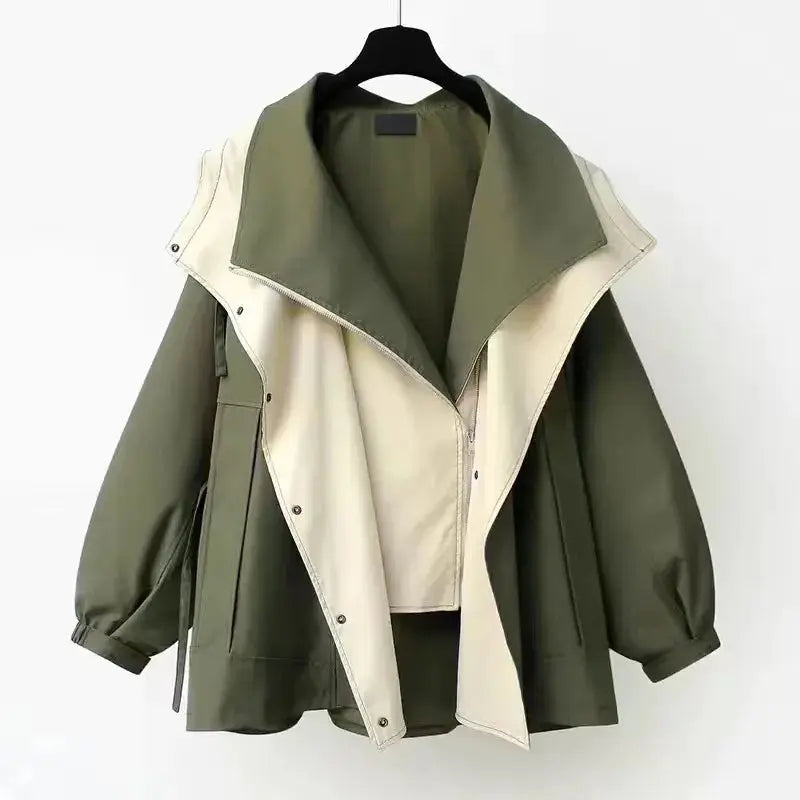 Contrast Panel Zip-Up Jacket Jasmine's Boutique Australia