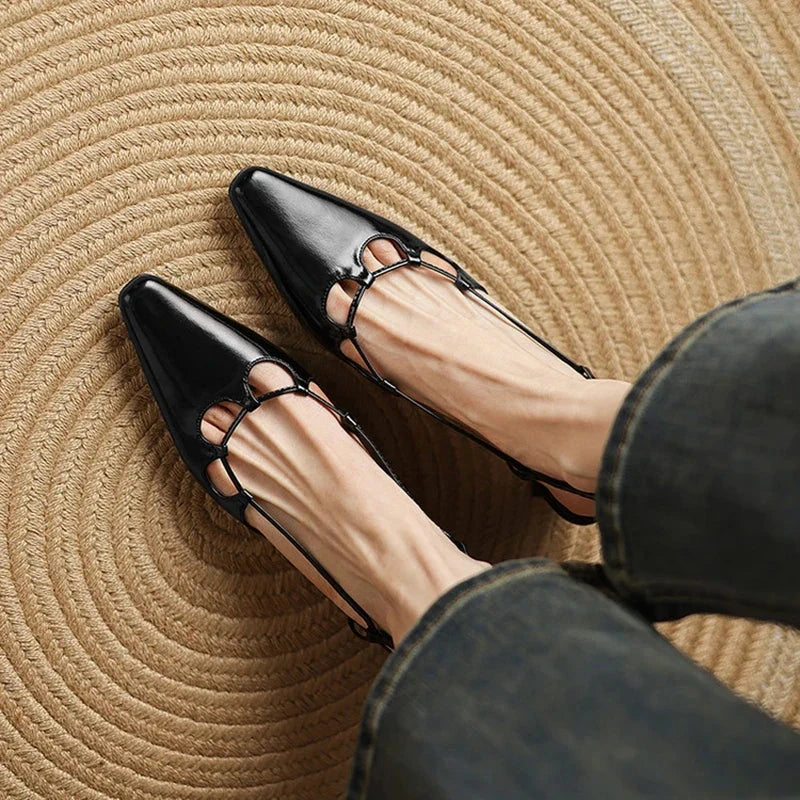 Katie Genuine Leather Slingbacks  Liora Lane Boutique