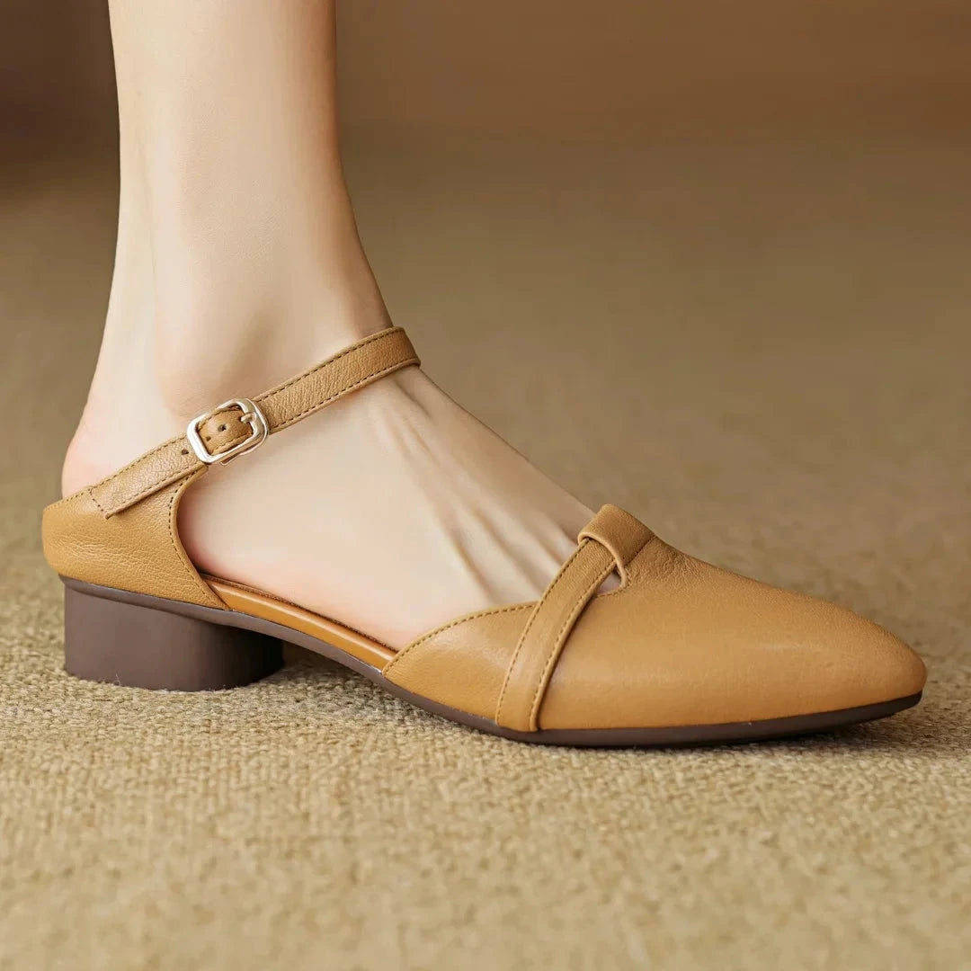 Laney Genuine Leather Heels  Liora Lane Boutique