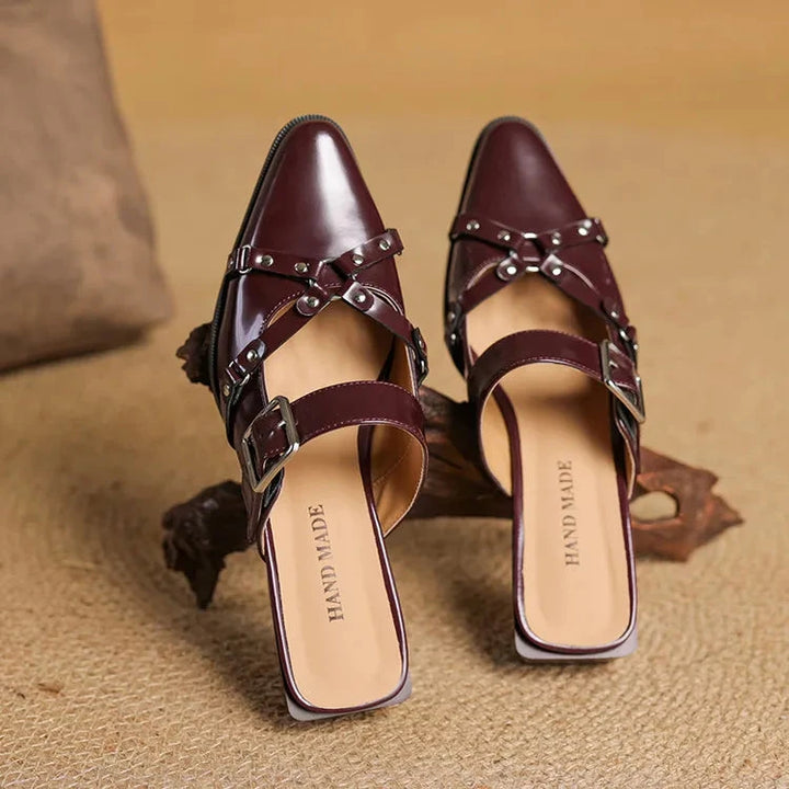 Renly Genuine Leather Slingbacks  Liora Lane Boutique