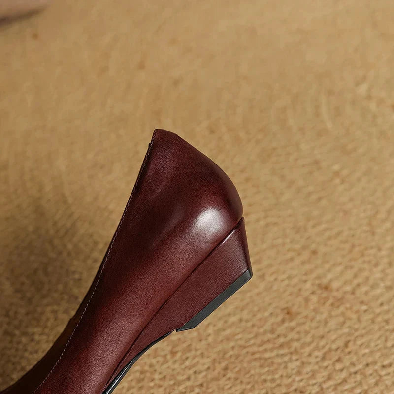 Zelith Genuine Leather Pumps  Liora Lane Boutique