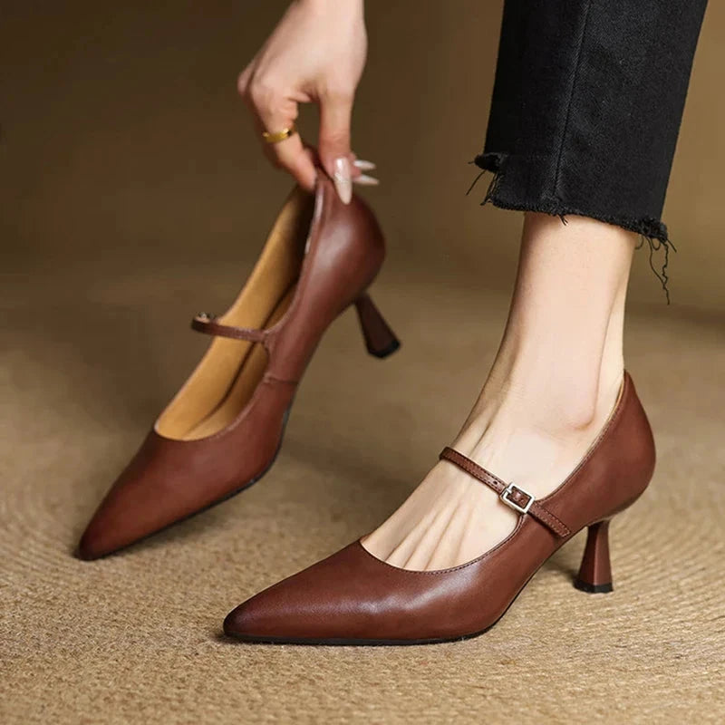 Selene Genuine Leather Pumps  Liora Lane Boutique