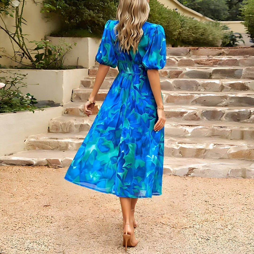 Coastal Blue Midi Dress Jasmine's Boutique Australia