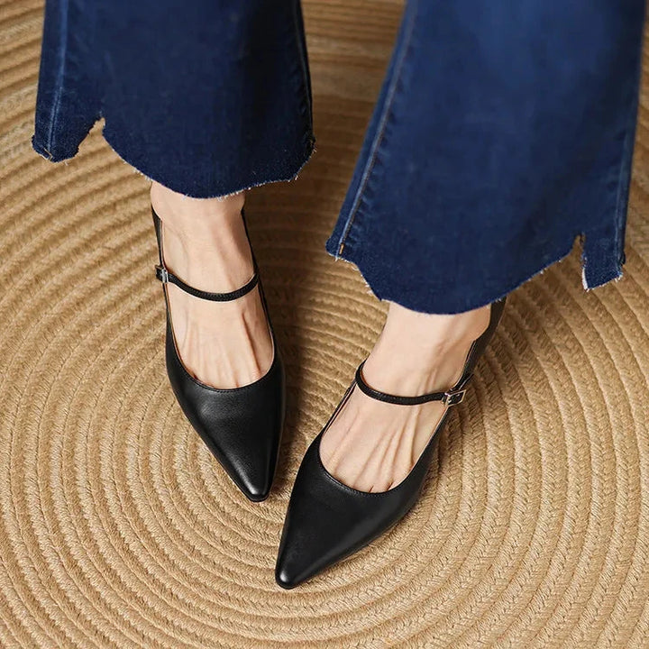 Samara Genuine Leather Heels  Liora Lane Boutique