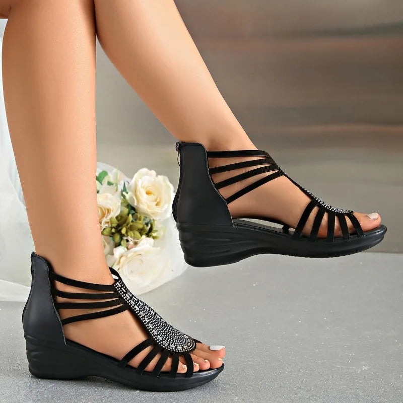 Barona Wedge Heels  Liora Lane Boutique  Black / 9.5 69.99