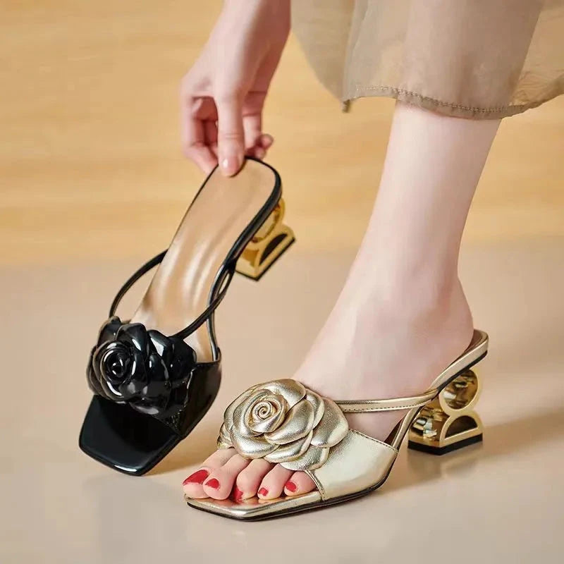 Rosette Heels  Liora Lane Boutique