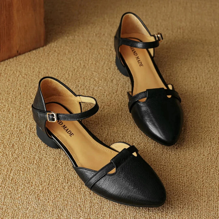 Laney Genuine Leather Heels  Liora Lane Boutique