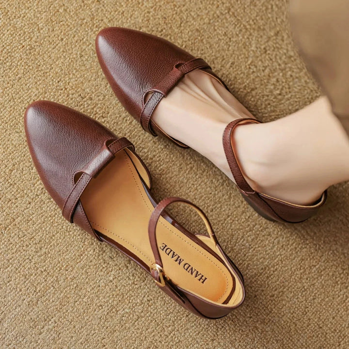 Laney Genuine Leather Heels  Liora Lane Boutique