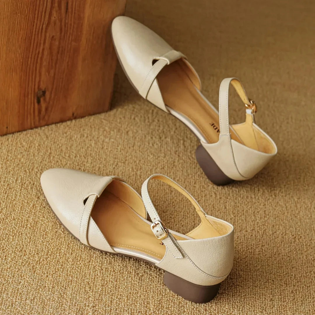 Laney Genuine Leather Heels  Liora Lane Boutique