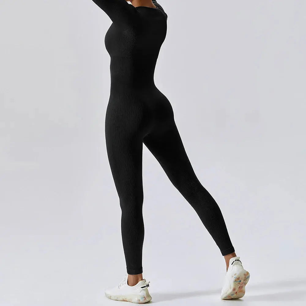 Mocha Sculpt Seamless Ribbed Jumpsuit Jasmine's Boutique Australia