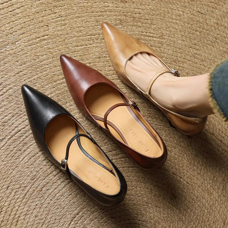 Selene Genuine Leather Pumps  Liora Lane Boutique