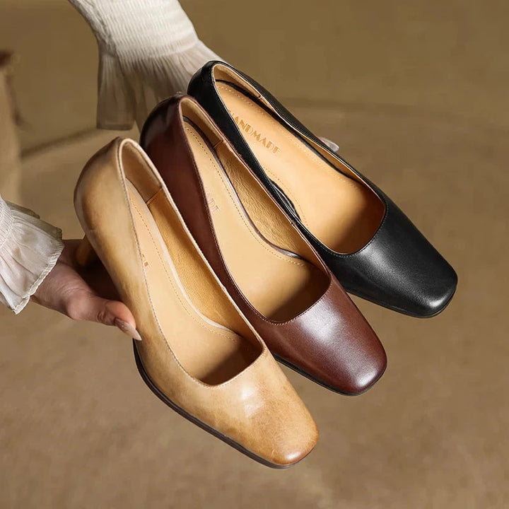 Diara Genuine Leather Heels  Liora Lane Boutique