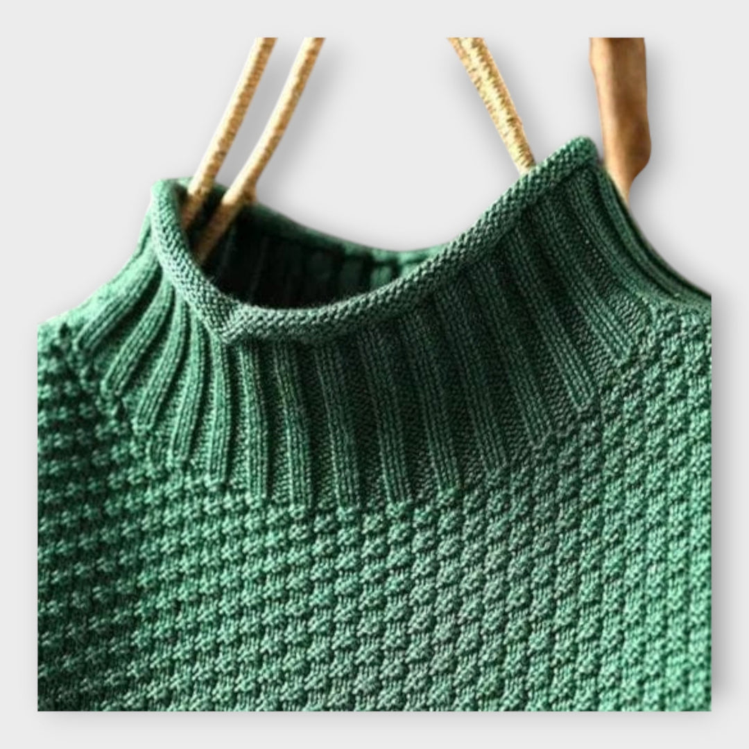 Knit Sweater with High Collar Liora Lane Boutique