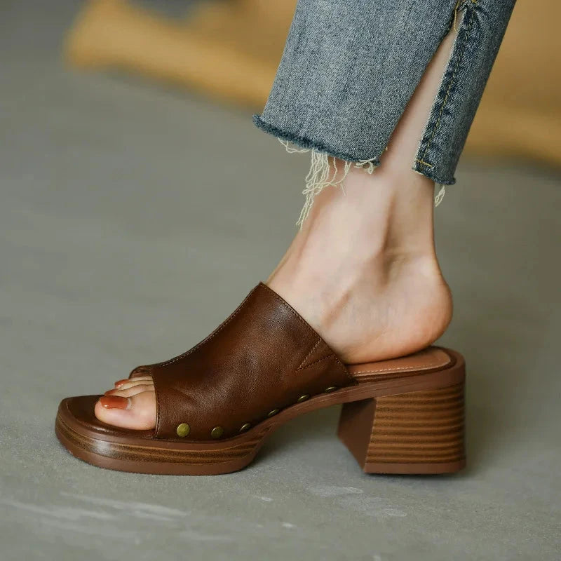 Venita Leather Sandals  Liora Lane Boutique