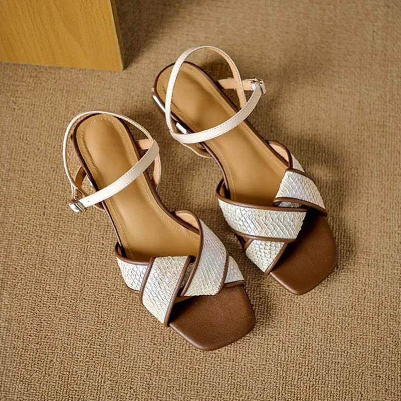 Rovena Leather Sandals  Liora Lane Boutique
