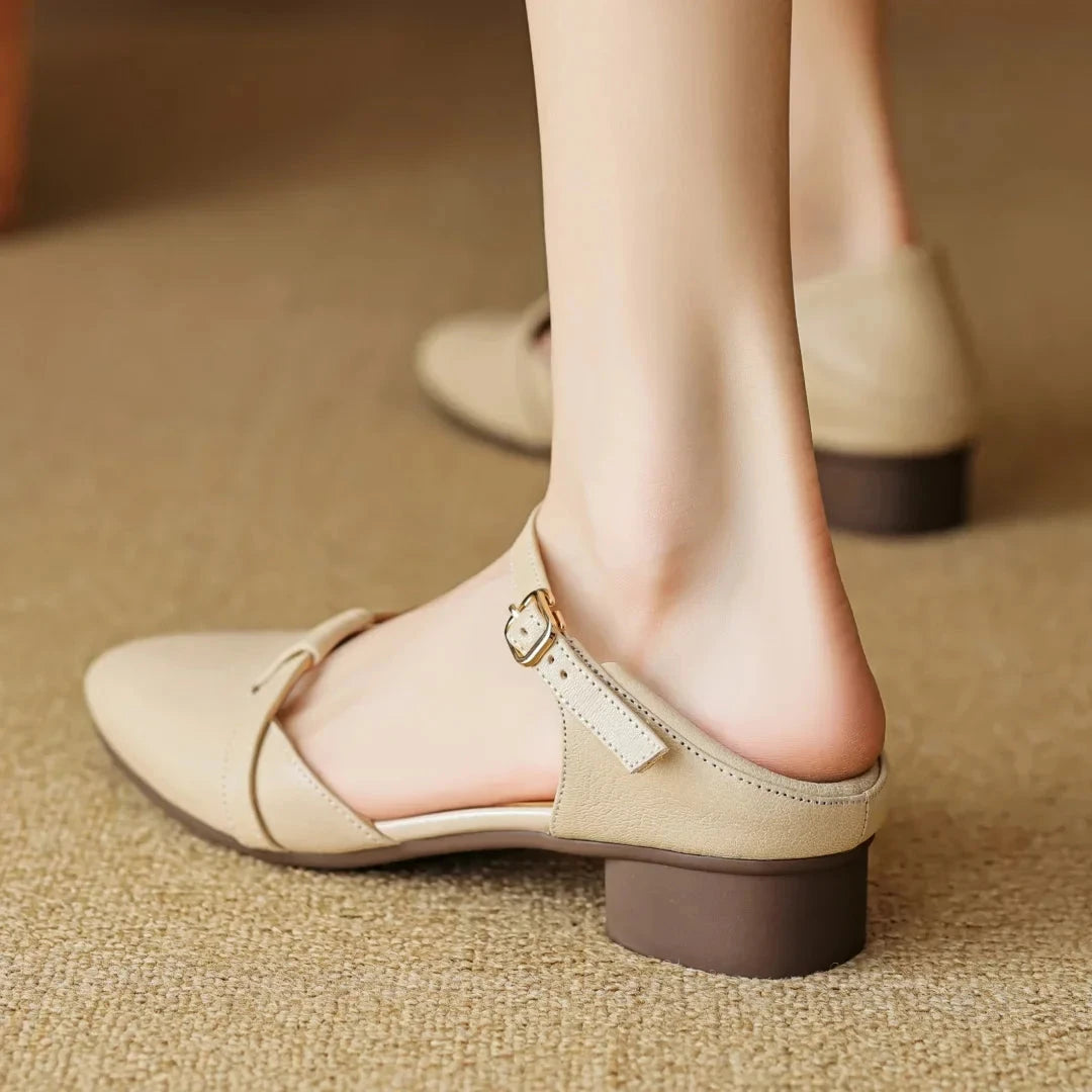 Laney Genuine Leather Heels  Liora Lane Boutique