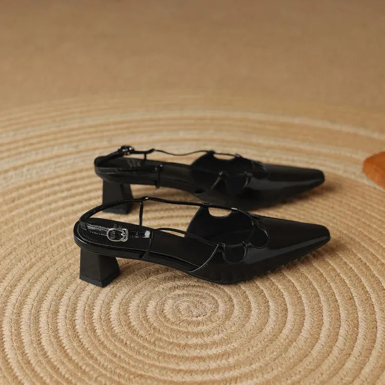 Katie Genuine Leather Slingbacks  Liora Lane Boutique