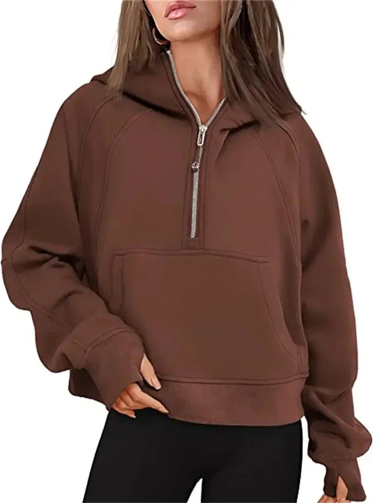 Essential Beige Half-Zip Hoodie Jasmine's Boutique Australia