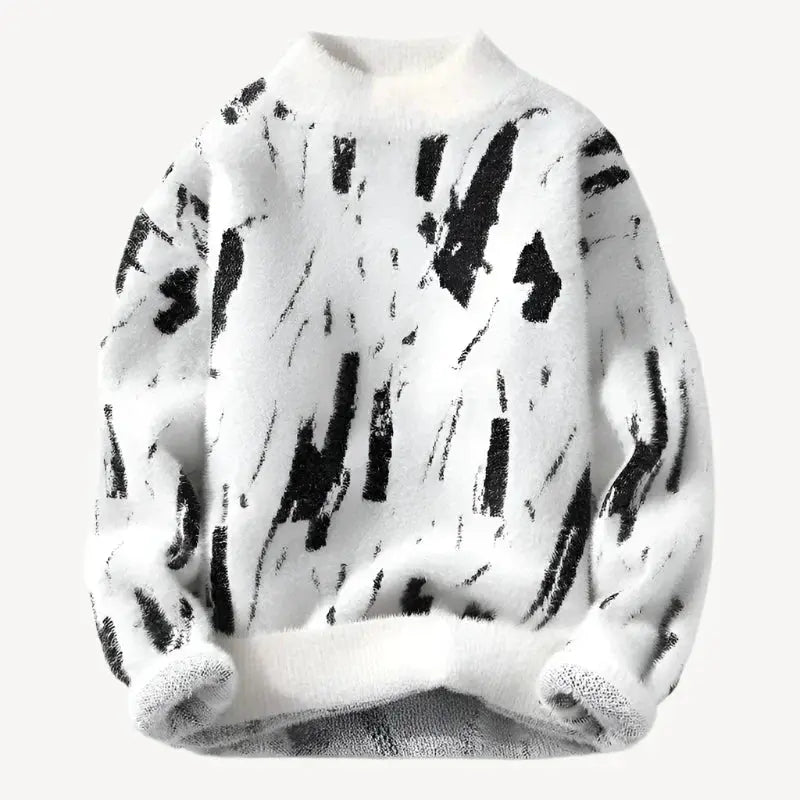 Monochrome Brushstroke Sweater Jasmine's Boutique Australia