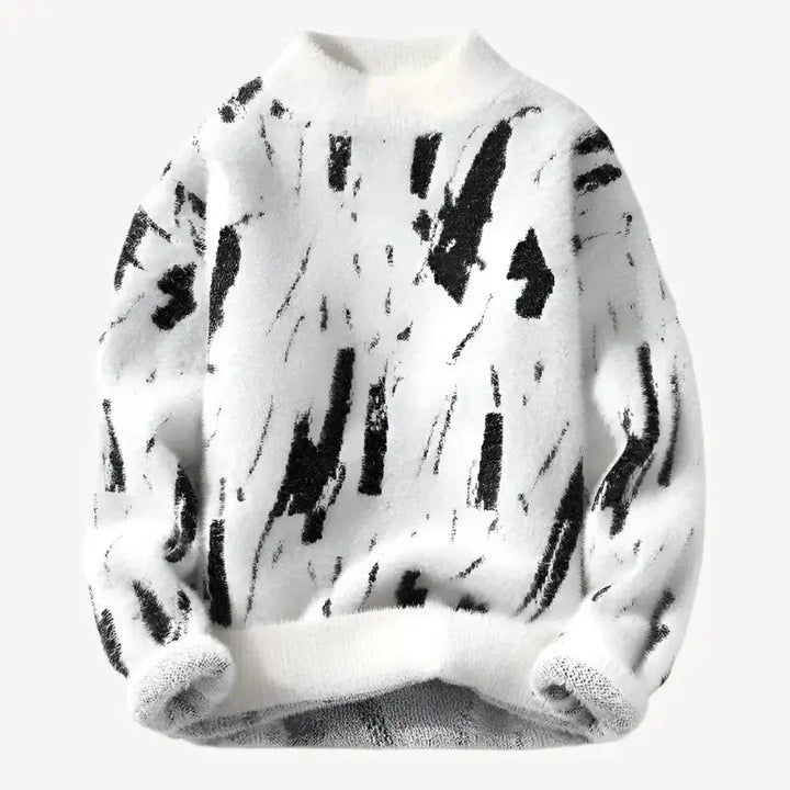 Monochrome Brushstroke Sweater Jasmine's Boutique Australia