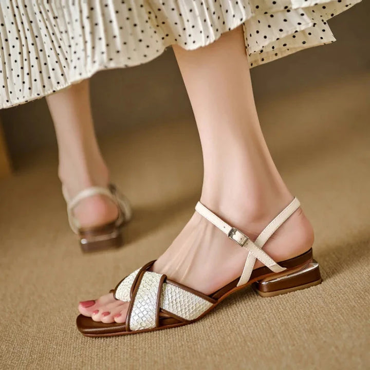 Rovena Leather Sandals  Liora Lane Boutique