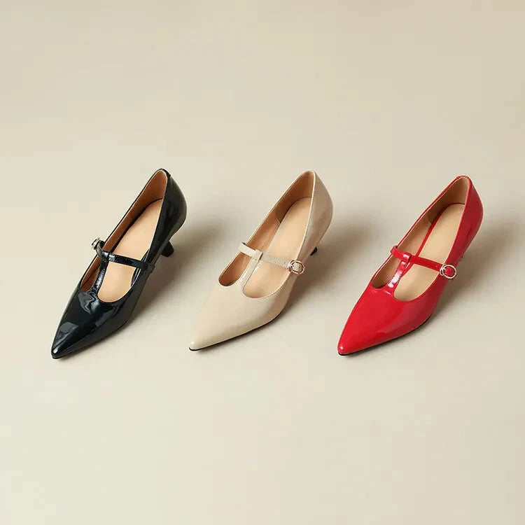 Ileen Genuine Leather Heels  Liora Lane Boutique