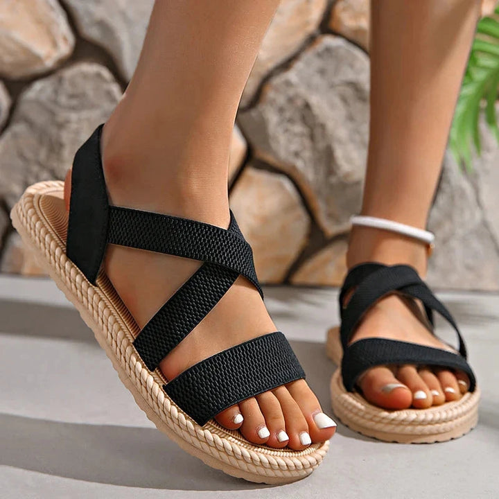 Elara Sandals  Liora Lane Boutique  Black / 12.5 69.99
