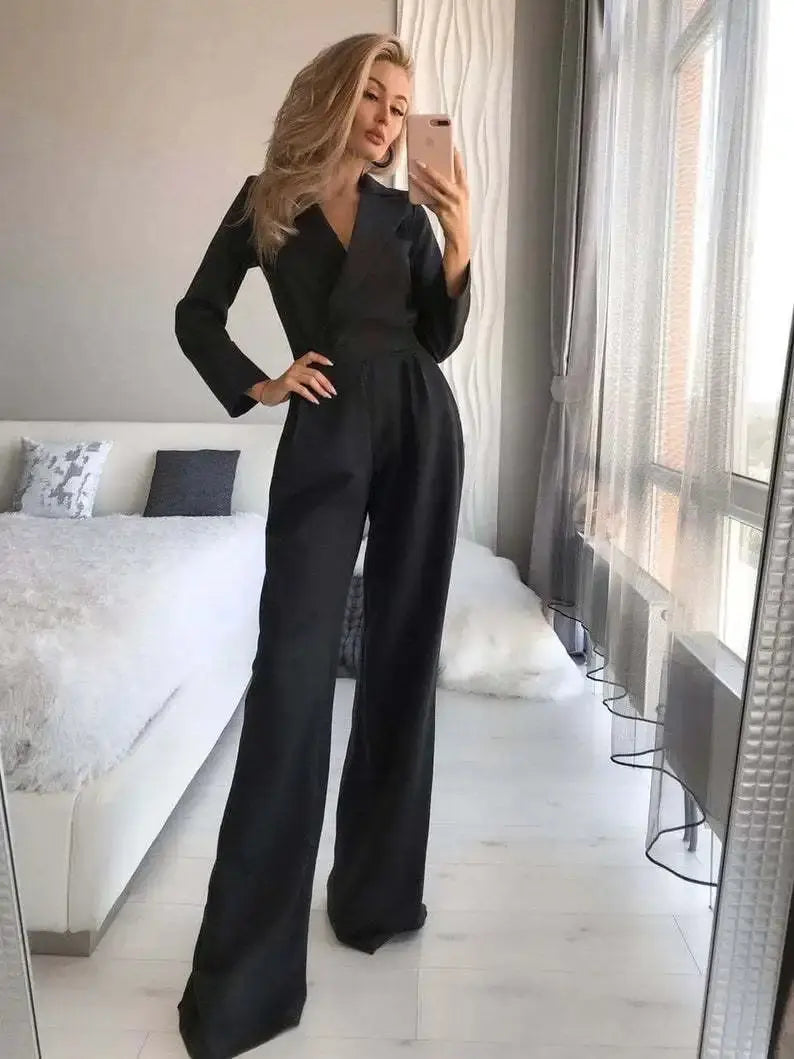 Elegant White Tailored Jumpsuit Jasmine's Boutique Australia