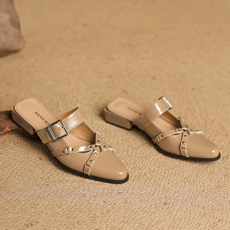 Renly Genuine Leather Slingbacks  Liora Lane Boutique