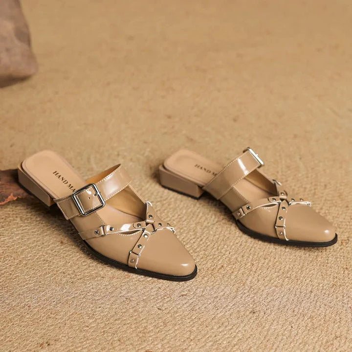 Renly Genuine Leather Slingbacks  Liora Lane Boutique