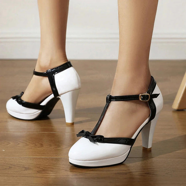 Elen T-Strap Heels  Liora Lane Boutique