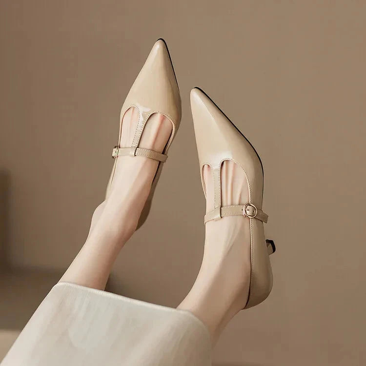 Ileen Genuine Leather Heels  Liora Lane Boutique